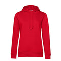 Felpa Organic con cappuccio donna rosso / XS - personalizzabile con logo