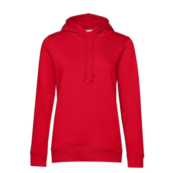 Felpa Organic con cappuccio donna rosso / XS - personalizzabile con logo