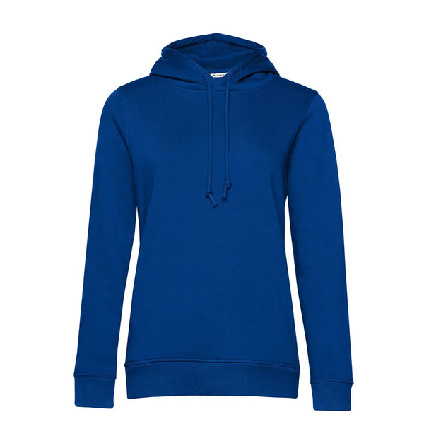 Felpa Organic con cappuccio donna royal / XS - personalizzabile con logo