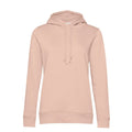 Felpa Organic con cappuccio donna soft rose / XS - personalizzabile con logo