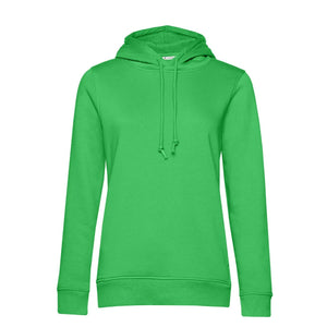 Felpa Organic con cappuccio donna verde / XS - personalizzabile con logo