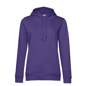 Felpa Organic con cappuccio donna viola / XS - personalizzabile con logo