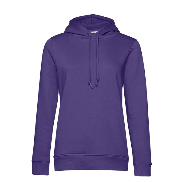 Felpa Organic con cappuccio donna viola / XS - personalizzabile con logo