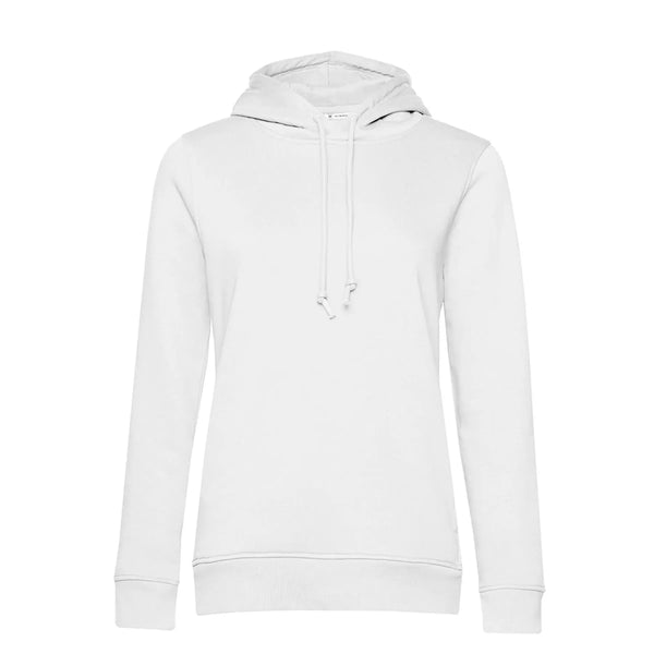 Felpa Organic con cappuccio donna white / XS - personalizzabile con logo