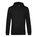 Felpa Organic con cappuccio nero / XS - personalizzabile con logo
