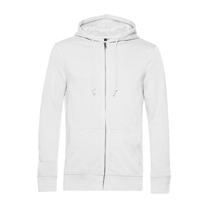 Felpa Organic Zip bianco / XS - personalizzabile con logo