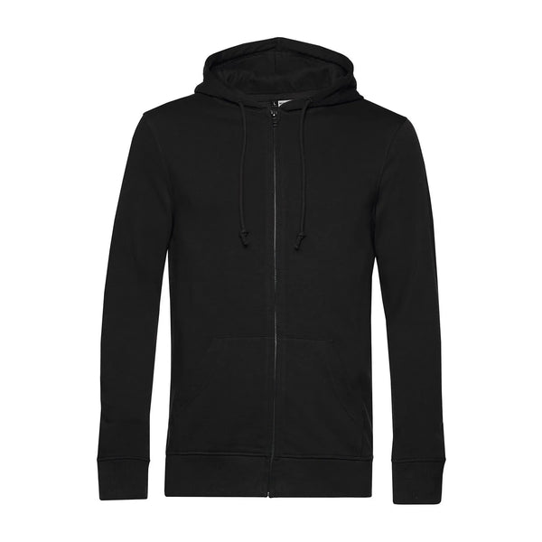Felpa Organic Zip nero / XS - personalizzabile con logo