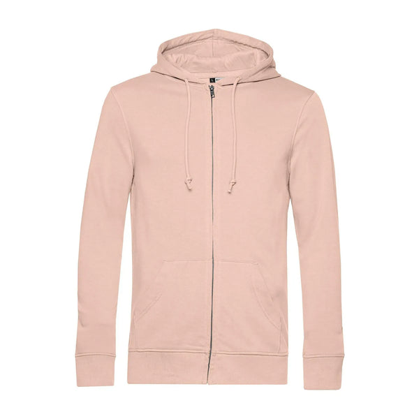 Felpa Organic Zip rosa / XS - personalizzabile con logo
