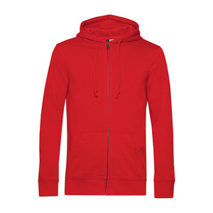 Felpa Organic Zip rosso / XS - personalizzabile con logo