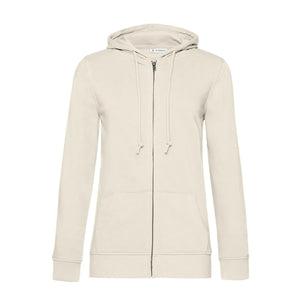 Felpa Organica Zip donna bianco / XS - personalizzabile con logo