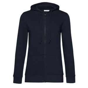 Felpa Organica Zip donna blu / XS - personalizzabile con logo