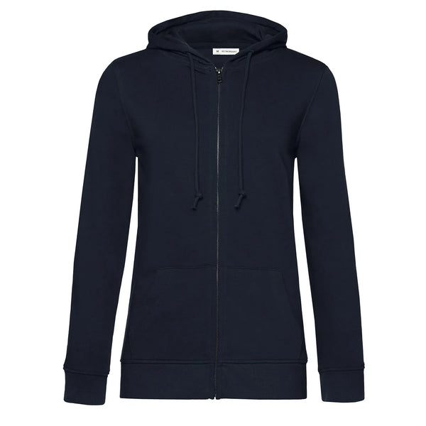 Felpa Organica Zip donna blu / XS - personalizzabile con logo