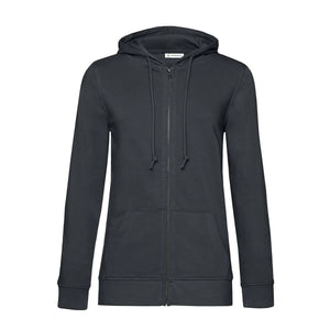 Felpa Organica Zip donna grigio / XS - personalizzabile con logo