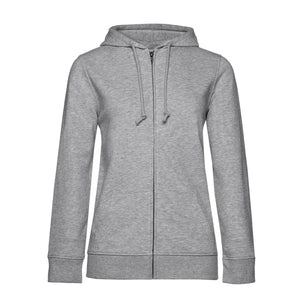Felpa Organica Zip donna heather grey / XS - personalizzabile con logo