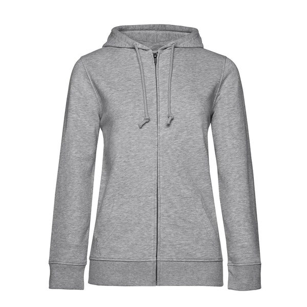 Felpa Organica Zip donna heather grey / XS - personalizzabile con logo