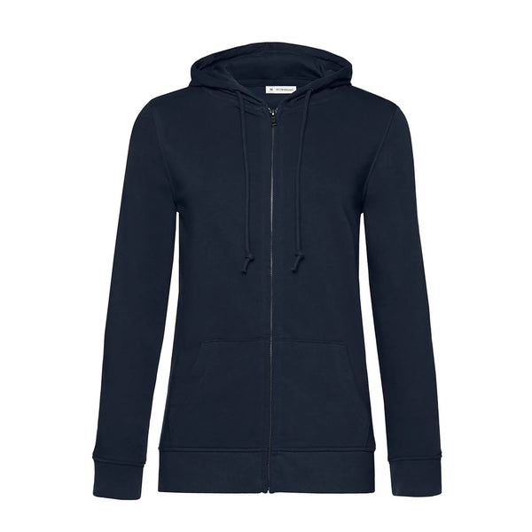 Felpa Organica Zip donna navy blue / XS - personalizzabile con logo