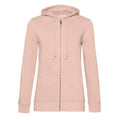 Felpa Organica Zip donna rosa / XS - personalizzabile con logo