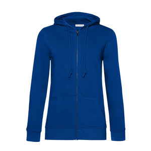 Felpa Organica Zip donna royal / XS - personalizzabile con logo