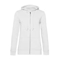 Felpa Organica Zip donna white / XS - personalizzabile con logo