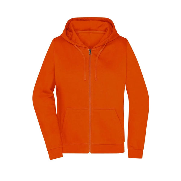 Felpa Promo Zip cappuccio Lady arancione / XS - personalizzabile con logo