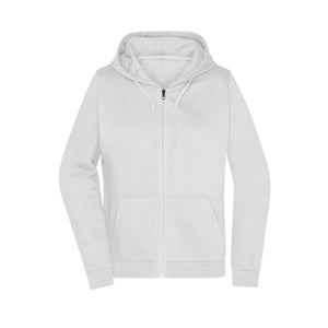 Felpa Promo Zip cappuccio Lady bianco / XS - personalizzabile con logo