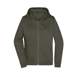 Felpa Promo Zip cappuccio Lady dark-grey / XS - personalizzabile con logo