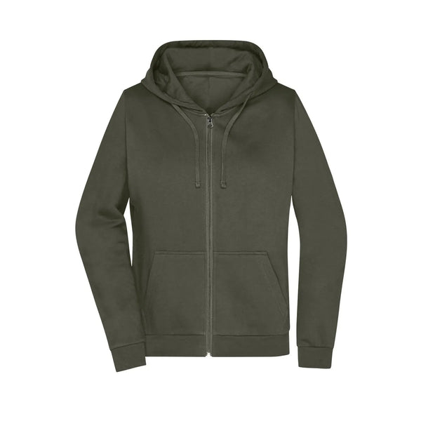 Felpa Promo Zip cappuccio Lady dark-grey / XS - personalizzabile con logo