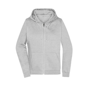 Felpa Promo Zip cappuccio Lady grey-heather / XS - personalizzabile con logo