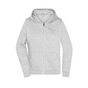 Felpa Promo Zip cappuccio Lady grigio / XS - personalizzabile con logo