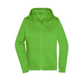Felpa Promo Zip cappuccio Lady lime-green / XS - personalizzabile con logo