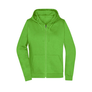 Felpa Promo Zip cappuccio Lady lime-green / XS - personalizzabile con logo