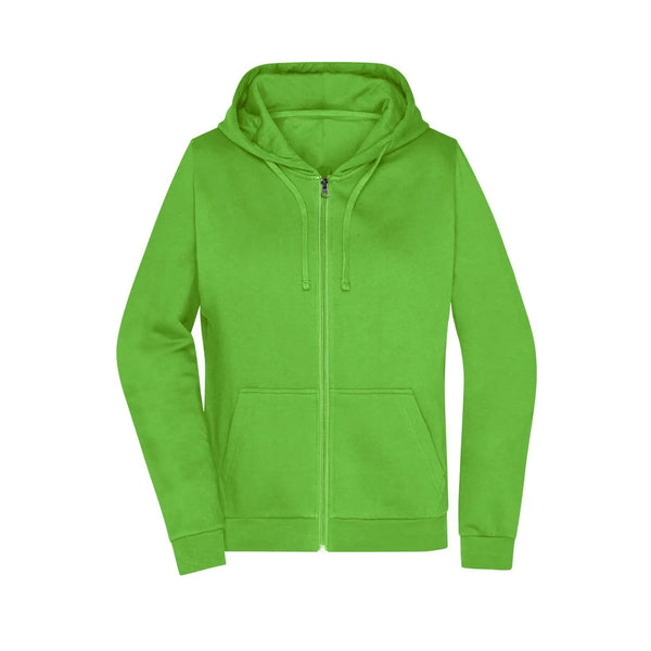 Felpa Promo Zip cappuccio Lady lime-green / XS - personalizzabile con logo