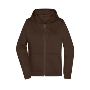 Felpa Promo Zip cappuccio Lady marrone / XS - personalizzabile con logo
