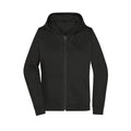 Felpa Promo Zip cappuccio Lady nero / XS - personalizzabile con logo