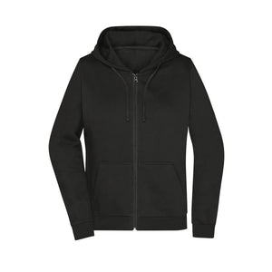 Felpa Promo Zip cappuccio Lady nero / XS - personalizzabile con logo