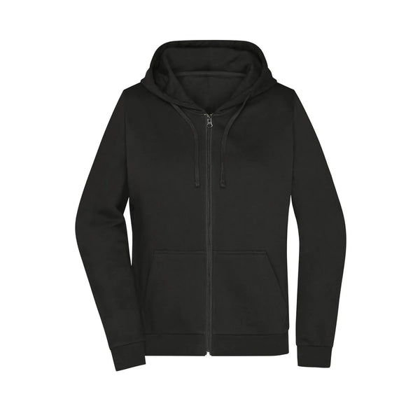 Felpa Promo Zip cappuccio Lady nero / XS - personalizzabile con logo