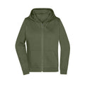 Felpa Promo Zip cappuccio Lady olive / XS - personalizzabile con logo
