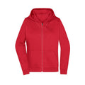 Felpa Promo Zip cappuccio Lady rosso / XS - personalizzabile con logo