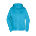 Felpa Promo Zip cappuccio Lady turquoise / XS - personalizzabile con logo