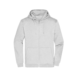 Felpa Promo Zip cappuccio Men grigio / S - personalizzabile con logo