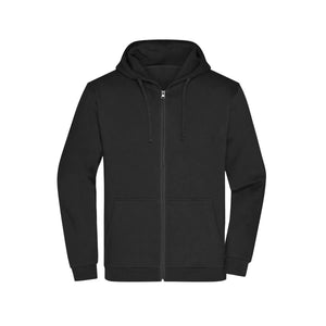 Felpa Promo Zip cappuccio Men nero / S - personalizzabile con logo