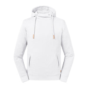 Felpa Pure Organic High Collar bianco / XS - personalizzabile con logo