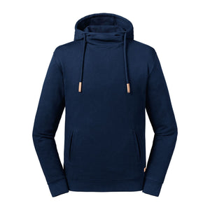 Felpa Pure Organic High Collar blu / XS - personalizzabile con logo