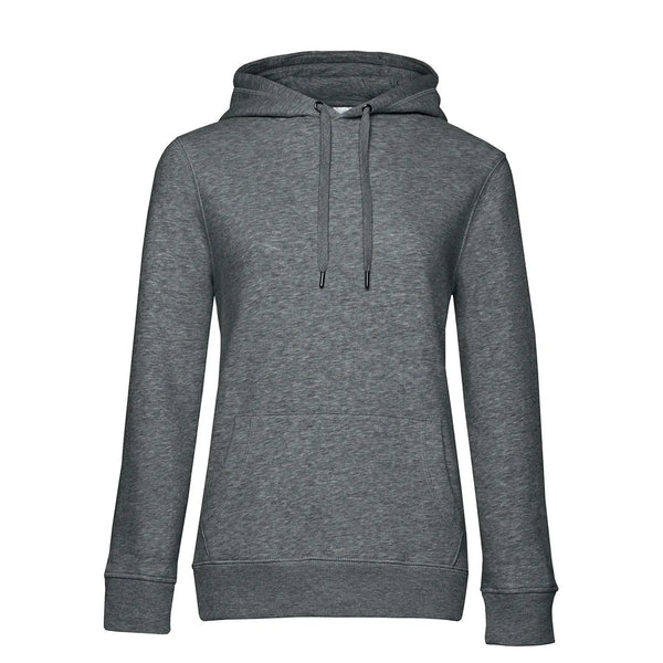 Felpa QUEEN Hooded heather mid grey / XS - personalizzabile con logo