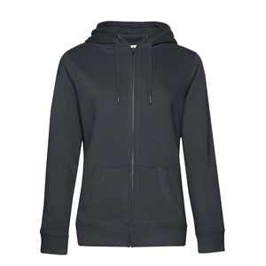 Felpa QUEEN Zipped Hood grigio / XS - personalizzabile con logo