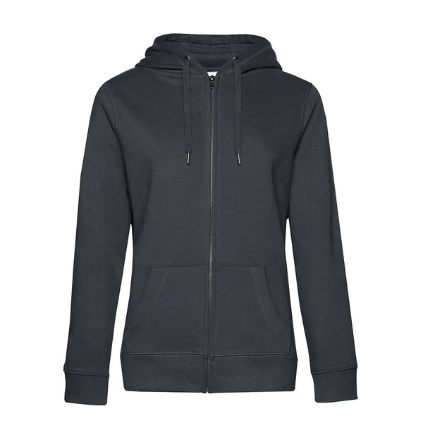Felpa QUEEN Zipped Hood grigio / XS - personalizzabile con logo