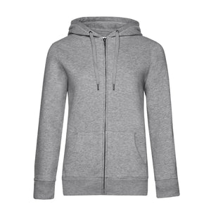 Felpa QUEEN Zipped Hood heather grey / XS - personalizzabile con logo