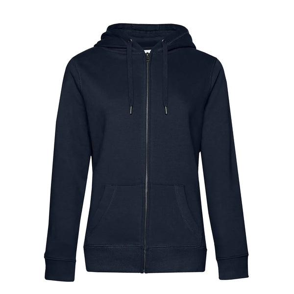 Felpa QUEEN Zipped Hood navy blue / XS - personalizzabile con logo