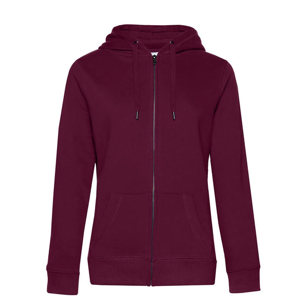 Felpa QUEEN Zipped Hood rosa / XS - personalizzabile con logo