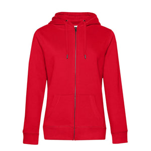 Felpa QUEEN Zipped Hood rosso / XS - personalizzabile con logo